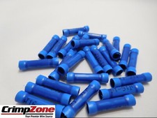 16-14 Vinyl Butt Splice Connectors - BLUE - 25 PCS