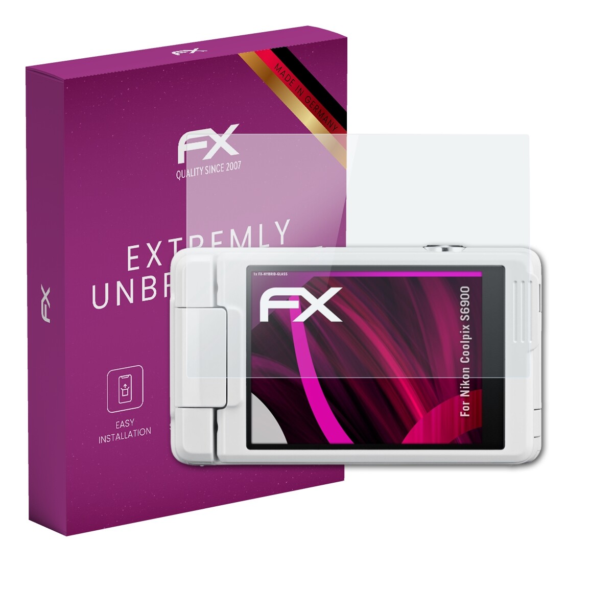 AtFoliX FX Hybrid-Glass Panzerfolie Für Nikon Coolpix S4000 – 9H Härte, Kratzfest & Unsichtbar