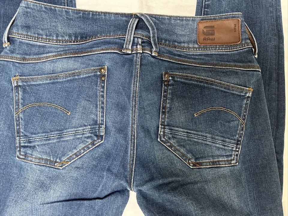 JEAN FEMME G STAR taille US 24 FR 34 OU 14 ANS MODELE LYNN MID SKINNY - Photo 4/4