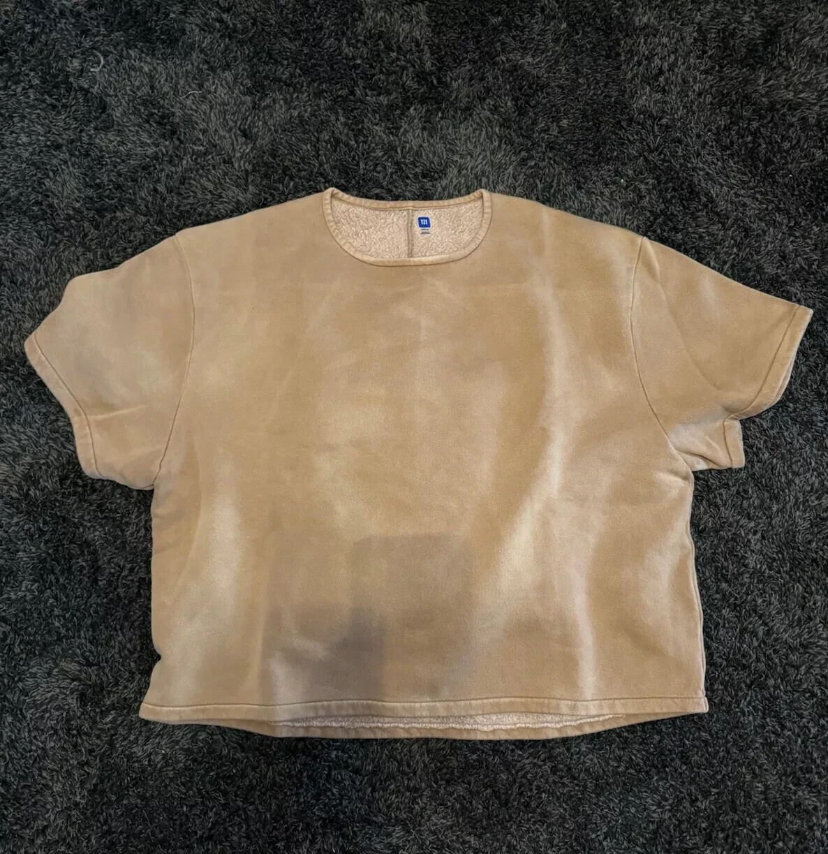 Yeezy Gap Fleece Yoke Tee Bronze Large Balenciaga Fit Rare Canceled