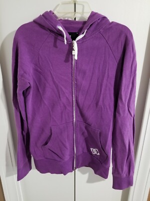 Sweat à Capuche Zippé DC Violet Taille S Femme – Occasion Très Bon état, Style Streetwear