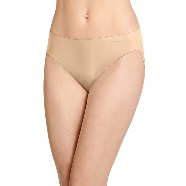 Jockey L48714 Mujer Beige Rosa Sin Línea Panty Paquete de 3 Bragas Bikini Conjunto Talla 7/L Foto 2 de 3