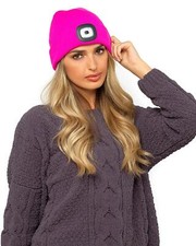 Image of LED Knitted Beanie Hat Adults & Kids Knitted Hands Free Light Up Hats