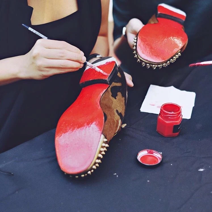 Paint To Restore Christian Louboutin Shoes Red Bottoms Red Soles Re-finish  Fix