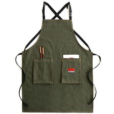 Unisex Barista Denim Bib Apron Kitchen Painting Cooking Apron Work Apron Clothes