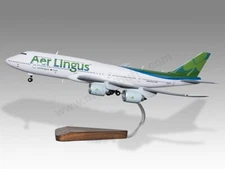 Boeing 747-8 Aer Lingus Desk Wood Airplane New Model Small Scale 1/250