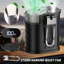 Personal Portable Waist Clip Fan USB Rechargeable Neck Hanging Air Conditioner