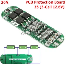 3S 20A Li-ion Lithium Battery 18650 Charger PCB BMS Protection Board Cell 12.6V