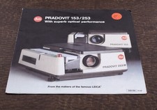 1985 Leitz Leica Pradovit 153/253 Advertising Brochure Guide