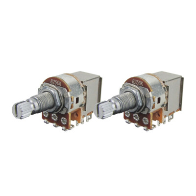 FLEOR 2PCS Long Shaft Push Pull Potentiometers B250K Guitar Pots