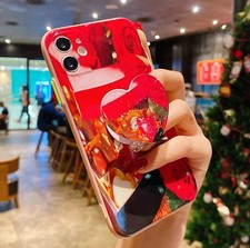 IPHONE 6 7 8 11 12 SE X XR XS MAX MINI PLUS PRO MOBILE PHONE CASE RED HEART ROSE