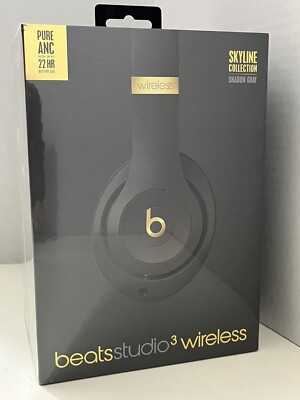 Beats By Dr Dre Studio3 Wireless Headphones Shadow Gray BRAND NEW SEALED