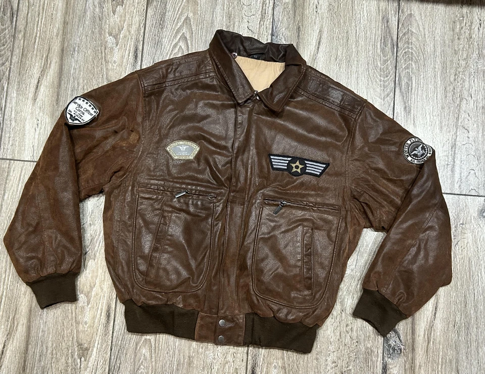 Le Frog B-3 Aviator Flight Bomber Herren Jacke Leder Lagerware OHNE Größe 52 - Bild 3 von 4