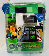 MINECRAFT TWIN/FULL 2 PIECE COMFORTER SET Reversible NEW NEVER OPENED PillowSham