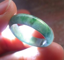 Video Certified Green Natural A JADE Jadeite Circle RING USA. 6.5    646268 TN