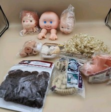Vintage Doll Heads Arms Feet hair Red Head Chubby Cheek curls. Some New