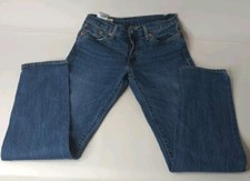 Levis 511 premium leather patch big E jeans men's 29x32 blue medium wash denim