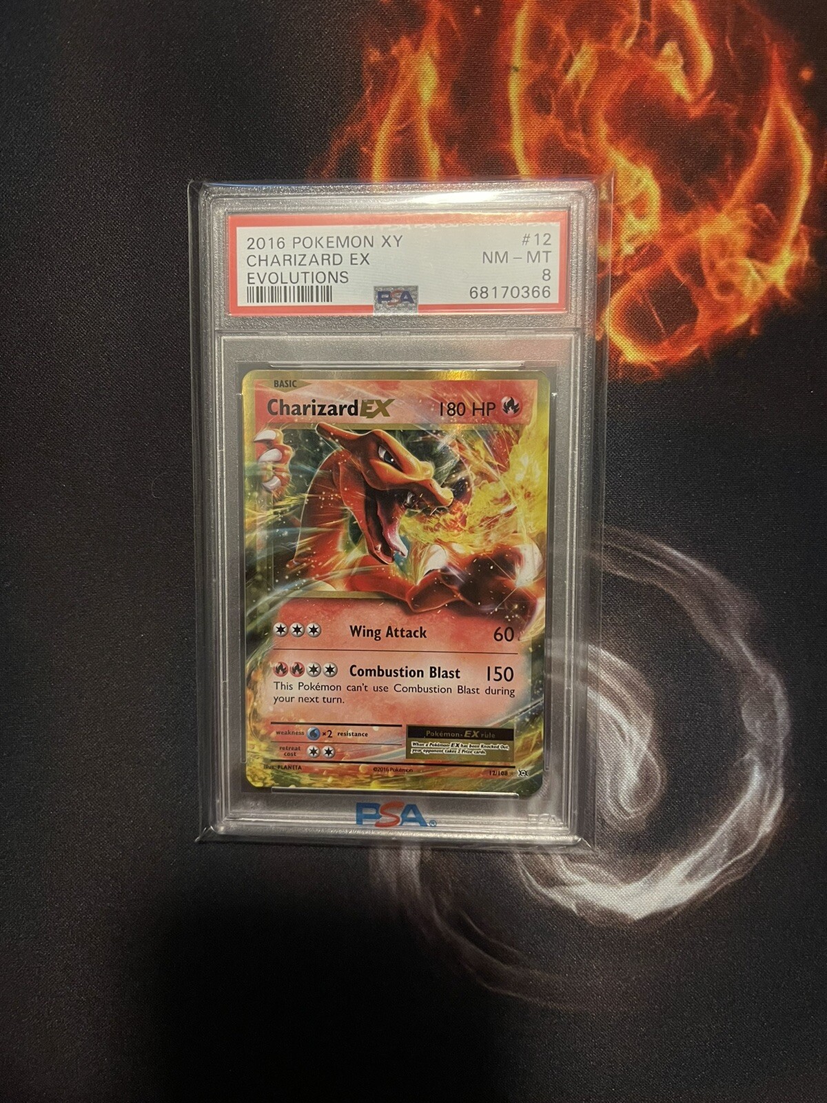 2016 Pokemon XY Evolutions Charizard EX #12 PSA 8 12/108 Graded NM Mint