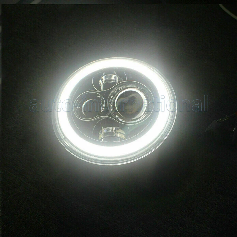 2 PC 7" LED HEADLIGHT ASSY FOR SUZUKI SAMURAI,ROYAL ENFIELD,MAHINDRA THAR - Image 2 of 4