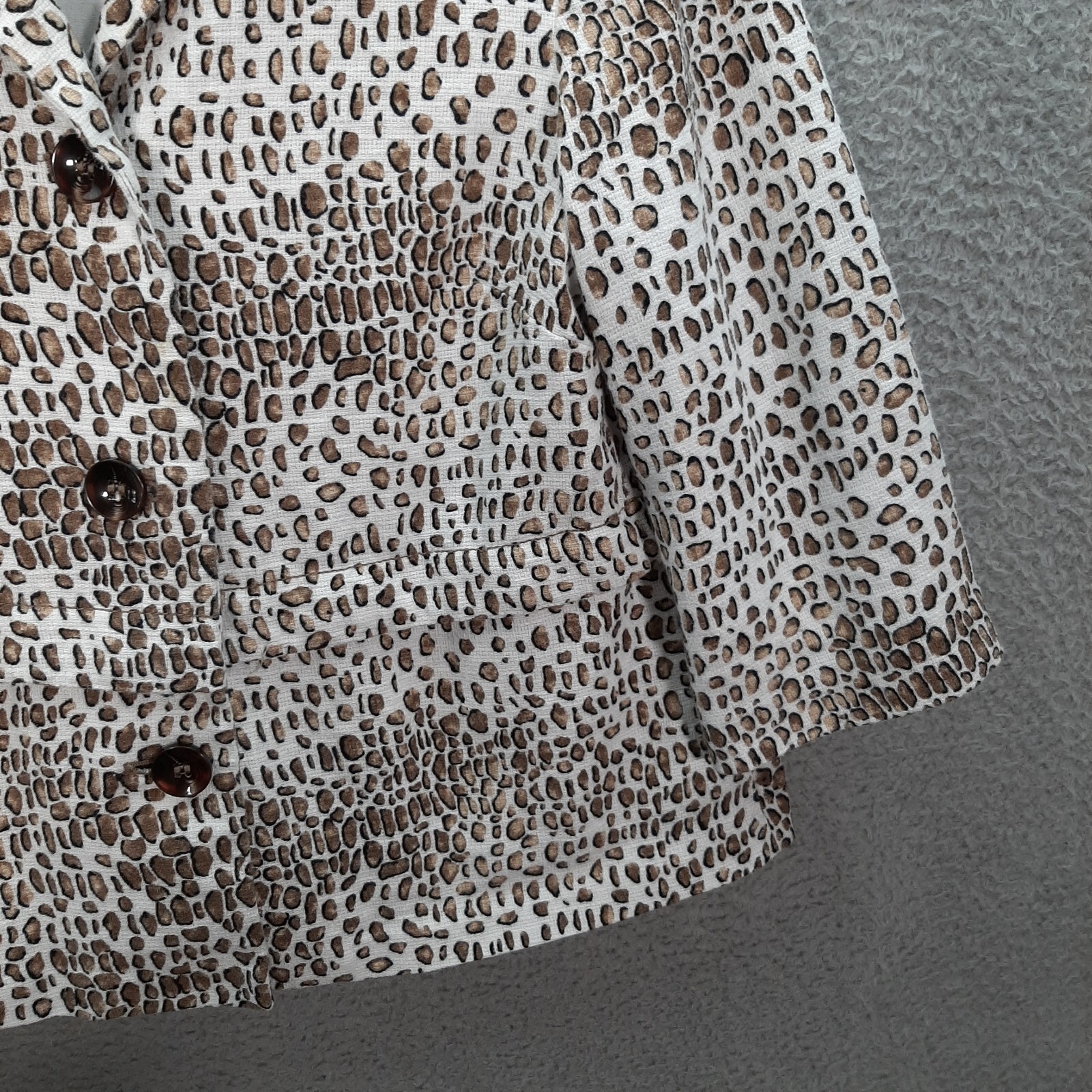 Pendleton Jacket Womens Small White Brown Cheetah… - image 10