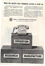 1962 Print Ad Bell Telephone System What the World's Best Telephone Service