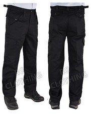Men Plain Big Size Work/Casual Cargo Combat Trousers Size 28-62 Leg 29.5" 31.5"