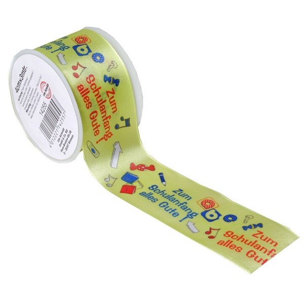 Dekoband Geschenkband Satin 3M Schulanfang Einschulung 1. Schultag Party Deko-image