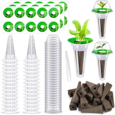 121x Hydroponic Garden Seed Pods Grow Anything Kit with Accessories Sponge Dome