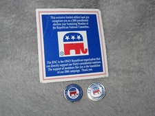 2004 & 2007 Exclusive Limited Edition Republican National Committee Pins 2406A4