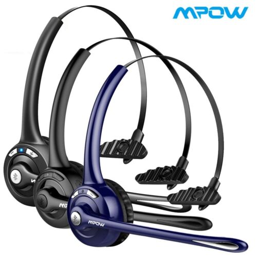 Mpow Office Trucker Bluetooth Headset Noise Cancelling Wireless Headphone w/ Mic - Afbeelding 1 van 15