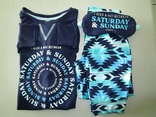 JUSTICE GIRLS' LONG SLEEVE  LONG PANT 3-PIECE PAJAMA SET NAVY, BLUE,  AQUA