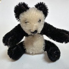 Vtg Mini Steiff Panda Bear 3" Mohair Germany NO Ear Button Tag Miniature