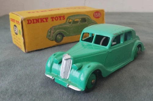 ORIGINAL VINTAGE BOXED DINKY TOYS CAR 158 RILEY SALOON 1950s