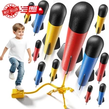 Rocket Launcher for Kids, 12 Foam Rockets, Launch up to 100+Ft, Outdoor outside