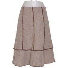 Ann Taylor Loft, Rock, Größe: 36, Braun, Acetat/Seide/Wolle, Chevron, Tweed #7UE