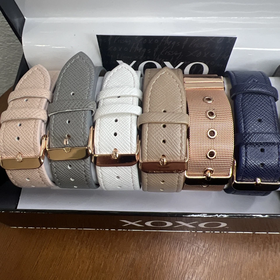 XOXO Chrono Watch Women Gold Tone Interchangle Bands In Original Box New Bat - Image 4 of 4