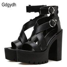 Damen Plateau Sandalen High Heels Gladiator S...
