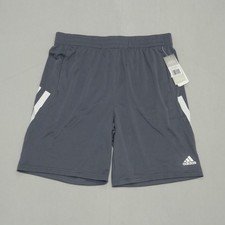 NWT Adidas Boys XL Plus Shorts Gray 3-Stripe AEROREADY Fits Men S/M 32w AH5618P