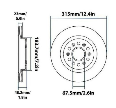 CARQUEST YH549465P PAINTED ROTOR