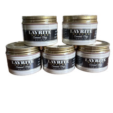 Layrite Deluxe Hair Cement Clay 1.5 oz Extreme Hold Water Based Lot of 5 NEW