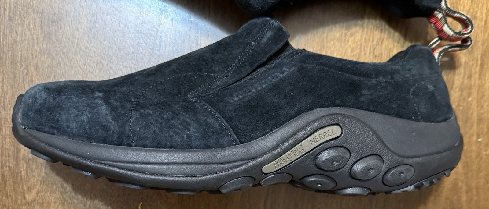 Merrell Jungle Moc Sneakers da trekking uomo nere scamosciate larghe 10