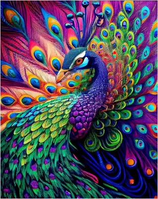 Diamond Painting Kits for Adults, Peacock 5D DIY Diamond Art Kits Full Drill Dia
