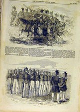 Original Old Antique Print 1853 Cossaks Don Turkish Infatnry Military Victorian