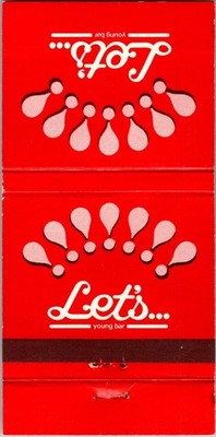 Let's Young Bar Keio Plaza Hotel Tokyo Japan Vintage Matchbook Cover TMM25-8