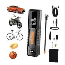 Tire Inflator Portable Air Compressor, Air Pump for Car Tires, P108-150PSI-BLK