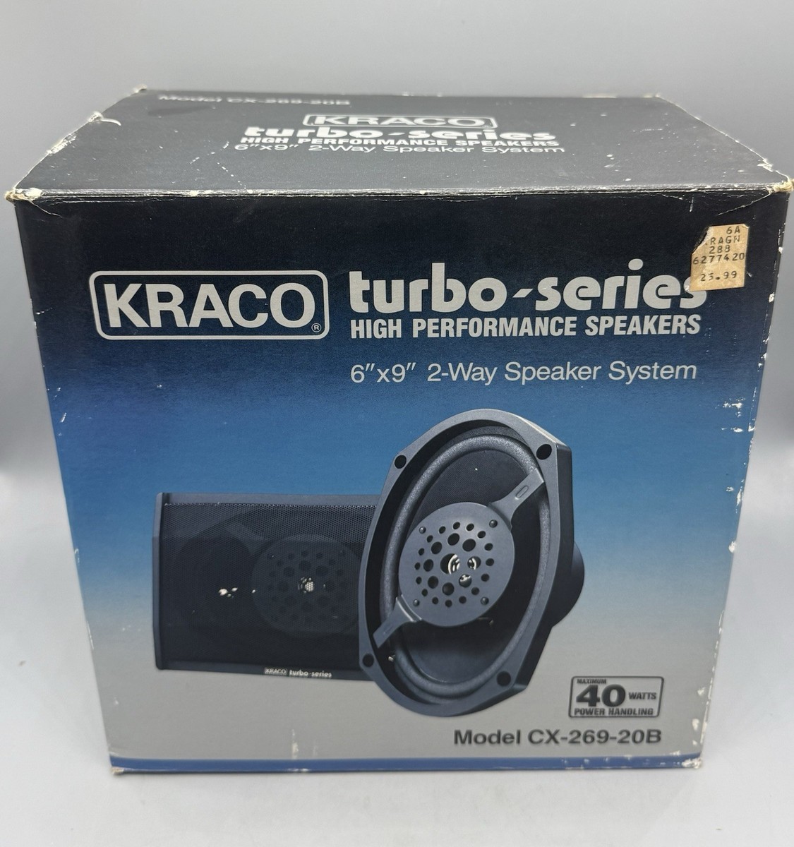 Vintage Kraco Turbo Series 6x9 Two Way Speaker system 40 watt
