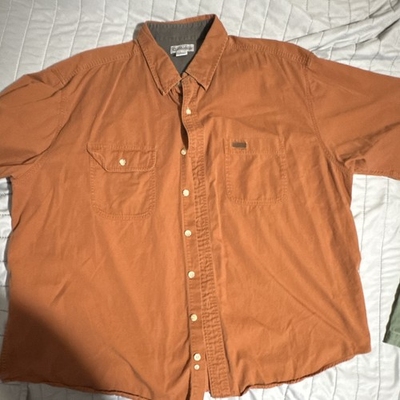 #ad Vintage Carhartt C01 BRN 6BLC Canvas Blanket Lined Chore Jacket Size 52 2XL $50.00