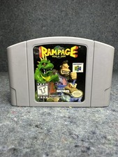 Rampage World Tour Nintendo 64 N64 1997 Authentic Tested Working Cart Only