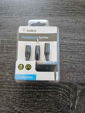 Belkin 3.5mm Headphone Splitter for 2 Headphones Audio Adapter New Unopened