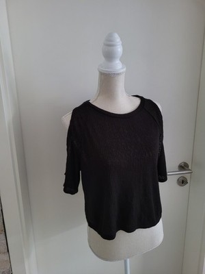 H&M Divided schwarzes Shirt Kurzarm | Gr. S